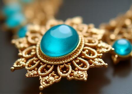 Intricate artisan jewelry detail